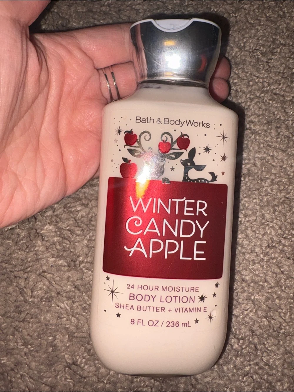 Bath & Body Works Winter Candy Apple Body Lotion - Red, Cream